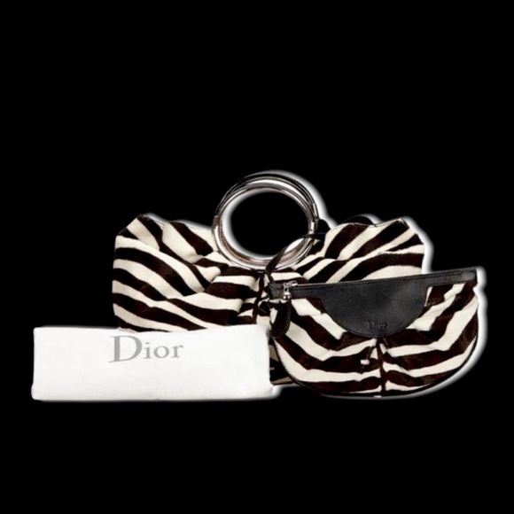 Christian Dior Soft Babe Calf Hair Zebra Animal Vintage JazzClub Collection Bag - Picture 16 of 16
